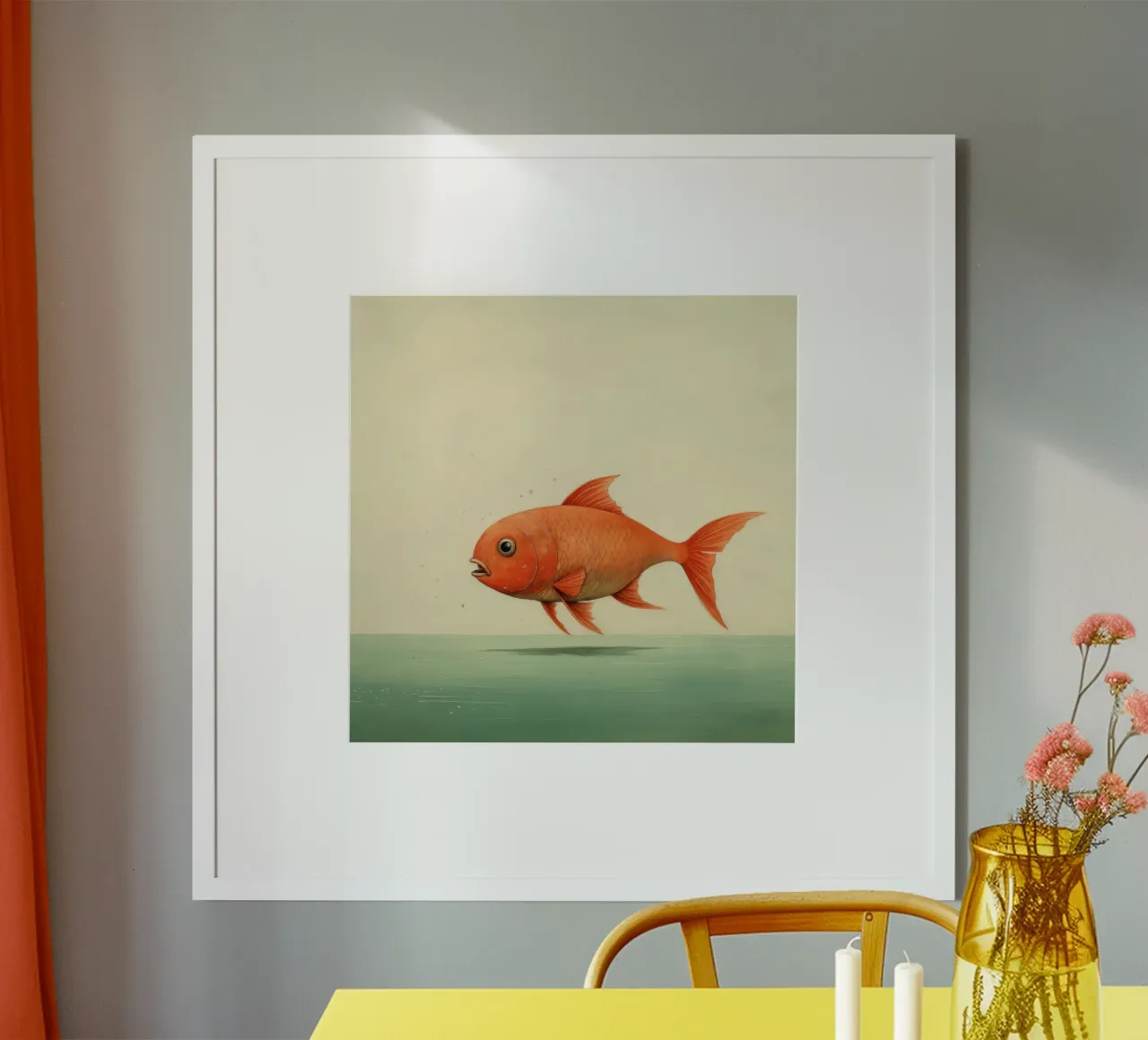 Minimum Carp poster by Minimal Animal Art
