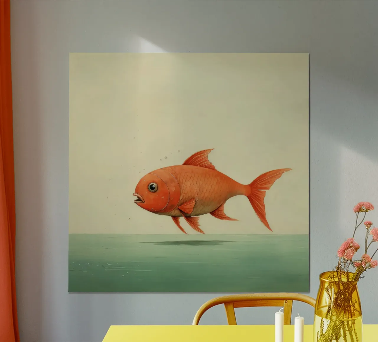 Minimum Carp poster by Minimal Animal Art