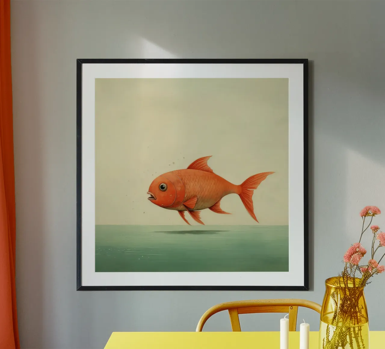 Minimum Carp poster by Minimal Animal Art
