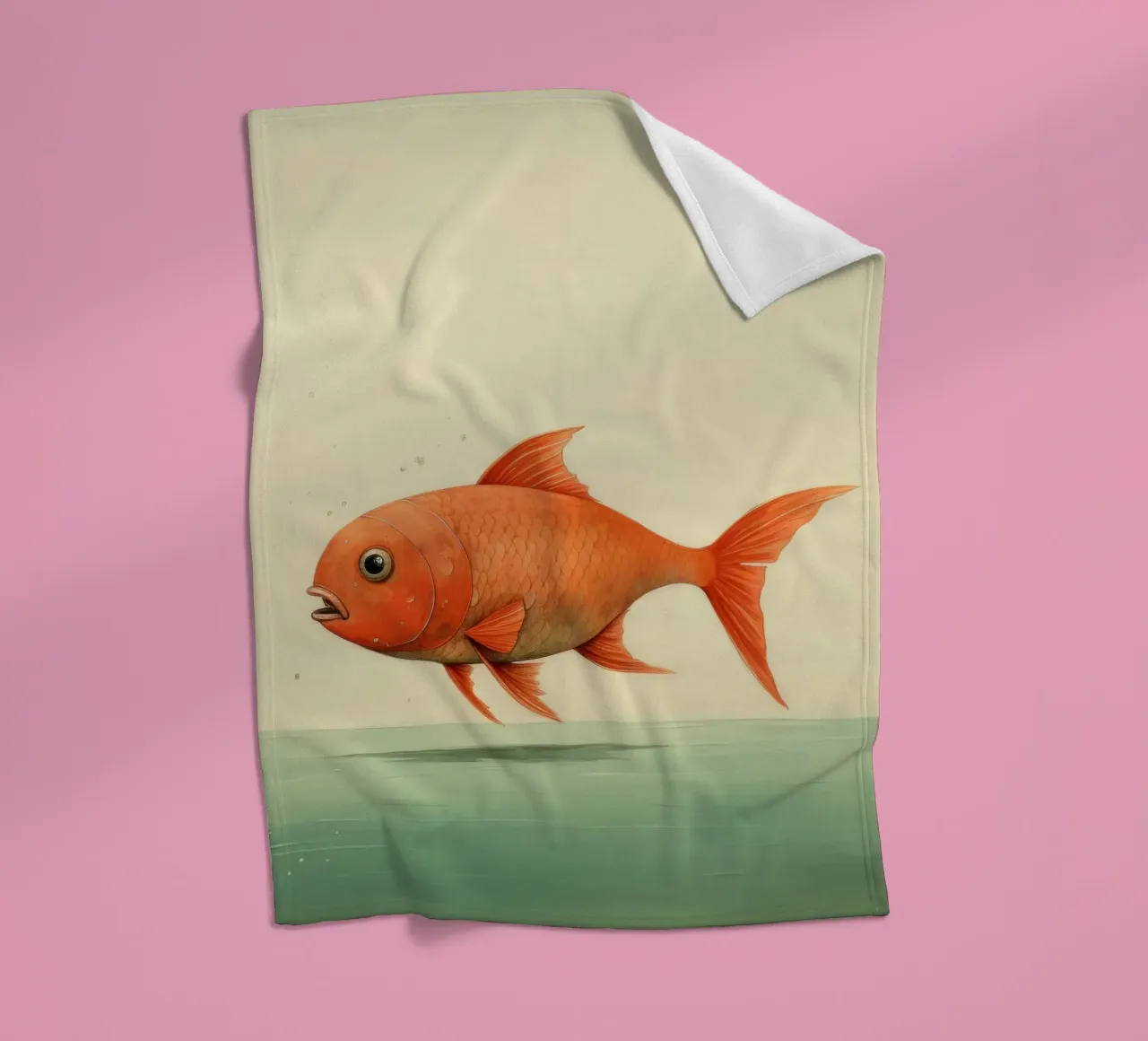Minimum Carp Fleecedecke von Minimal Animal Art