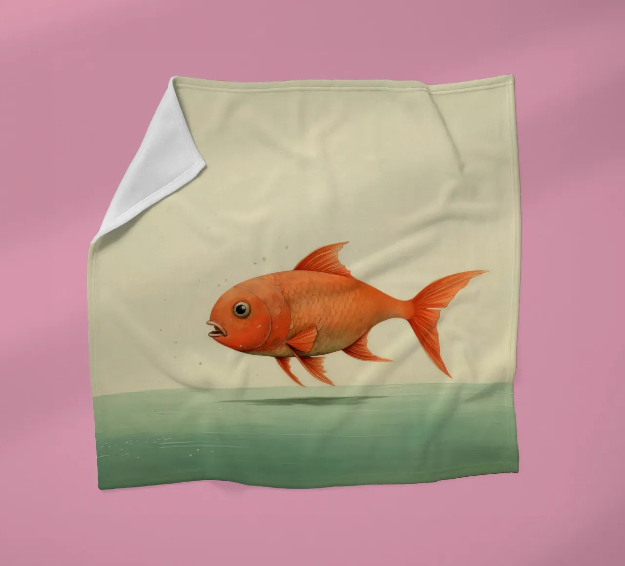 Minimum Carp Fleecedecke von Minimal Animal Art