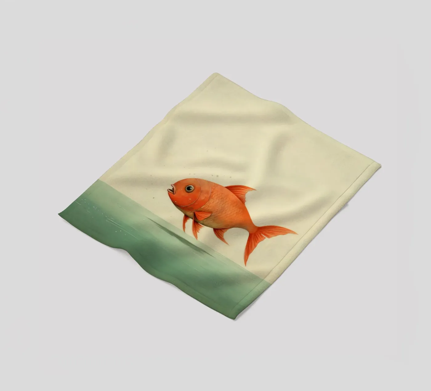 Minimaal Karper fleecedeken van Minimal Animal Art