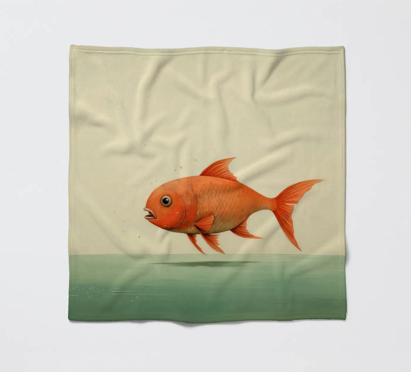 Minimaal Karper fleecedeken van Minimal Animal Art