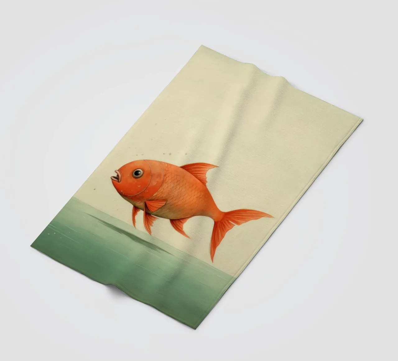 Minimum Carp Fleecedecke von Minimal Animal Art