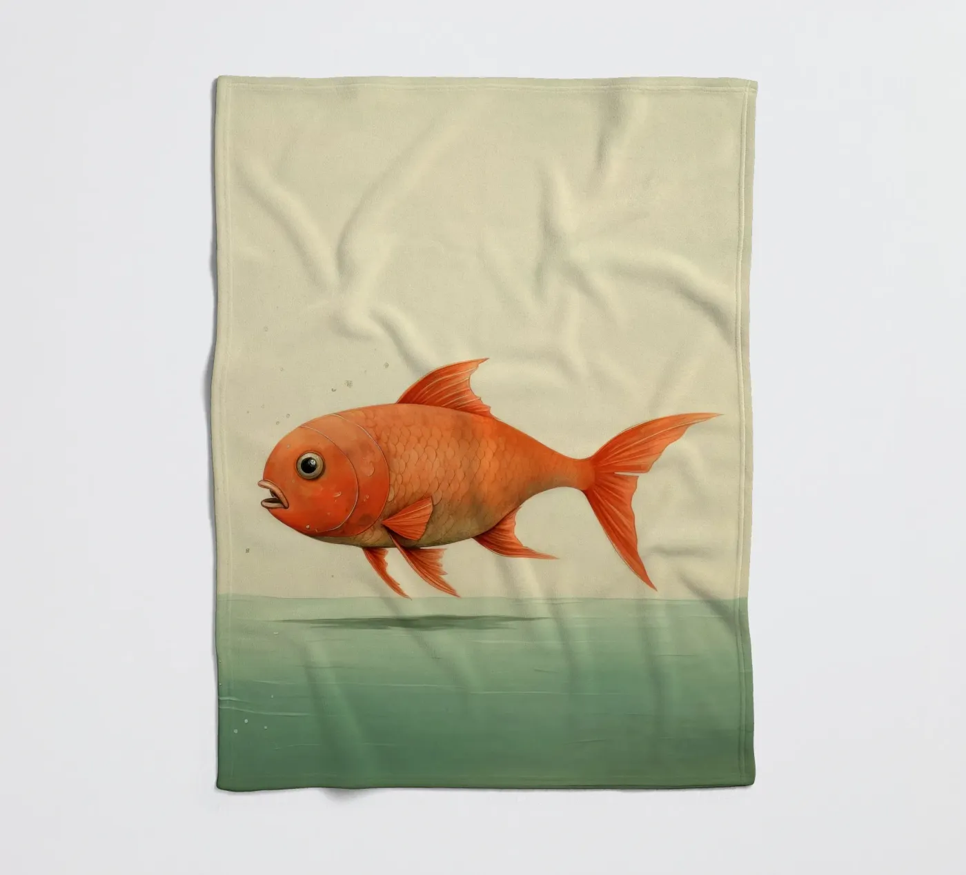 Minimaal Karper fleecedeken van Minimal Animal Art