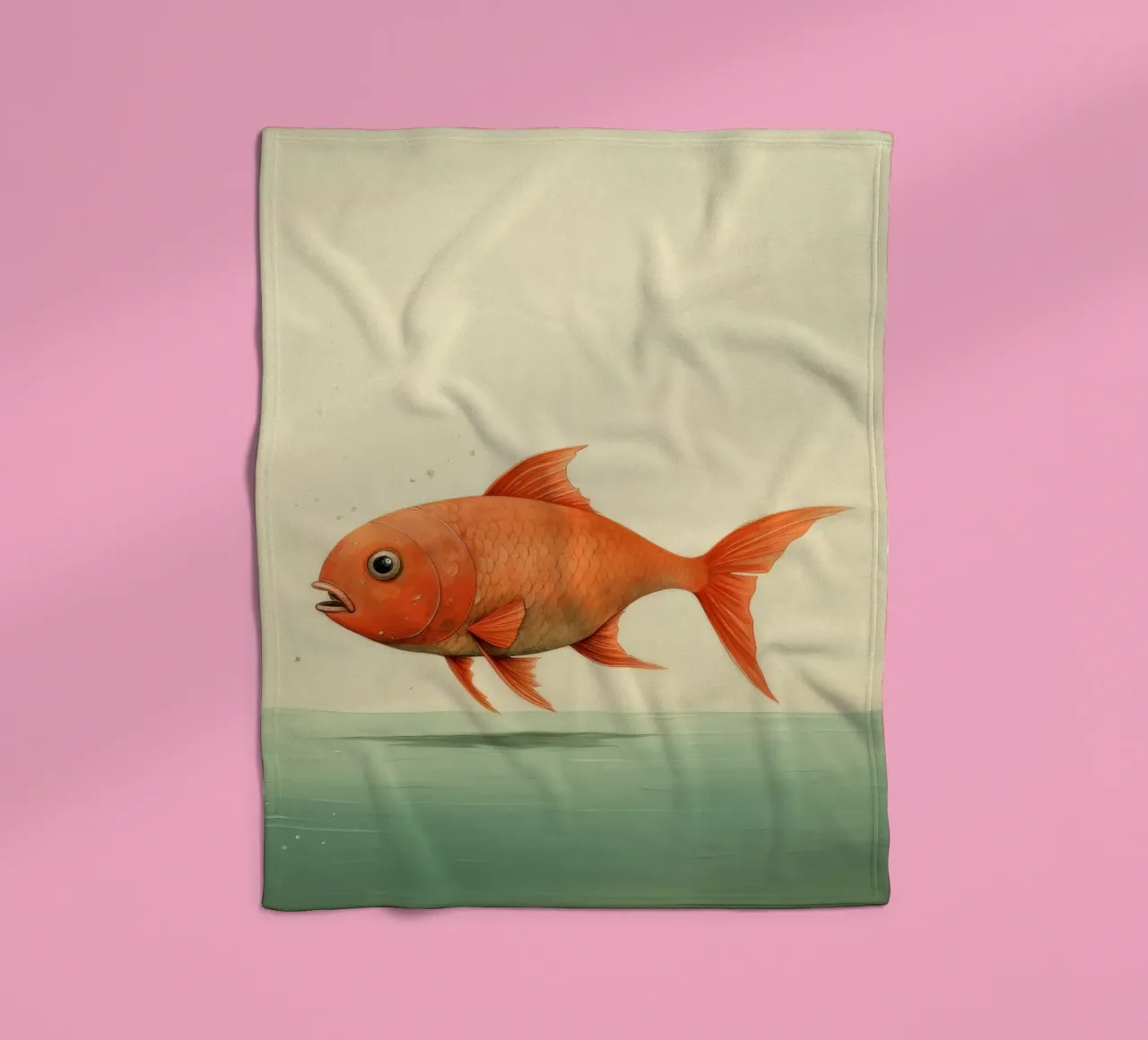 Minimum Carp Fleecedecke von Minimal Animal Art