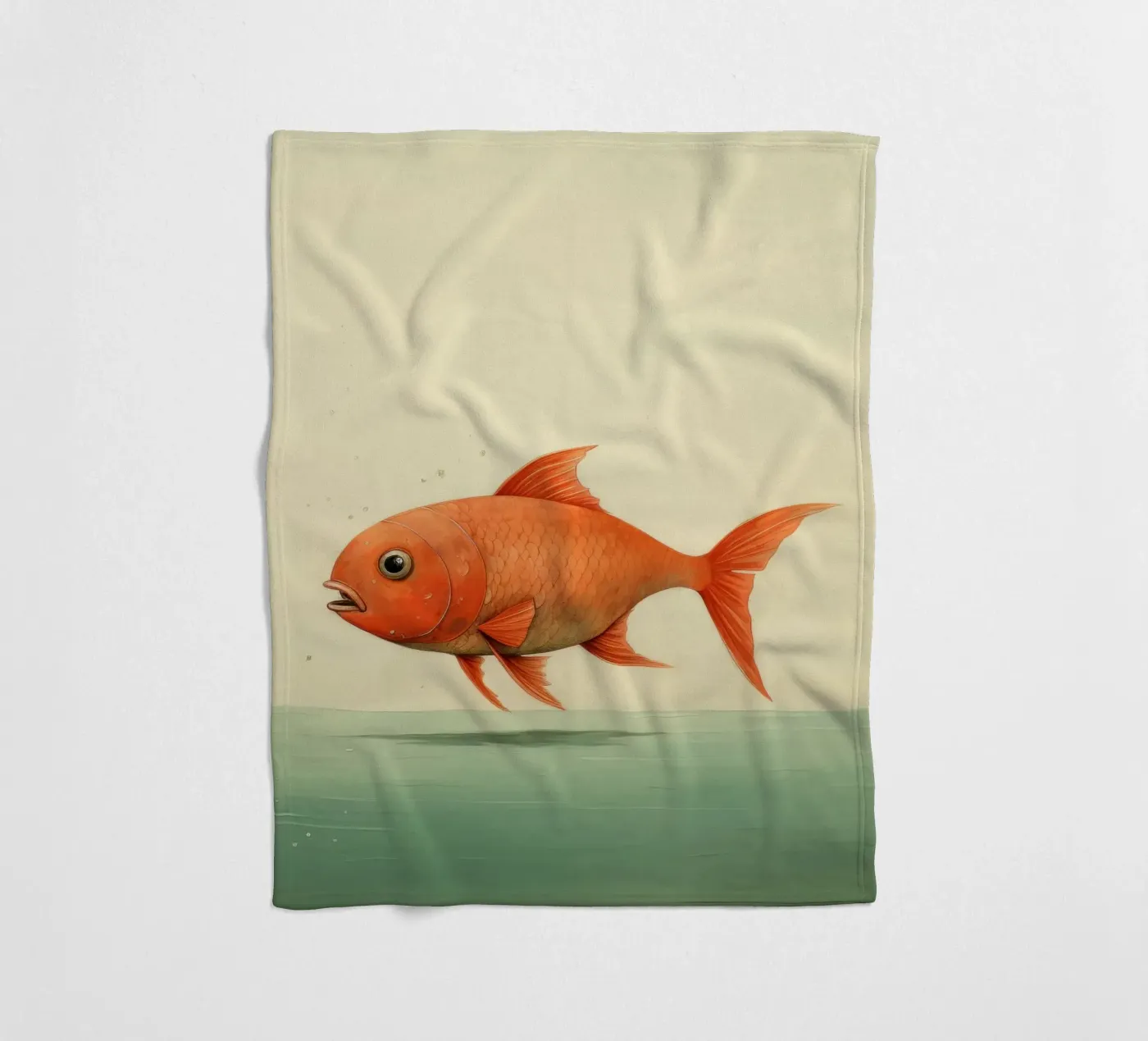 Minimaal Karper fleecedeken van Minimal Animal Art