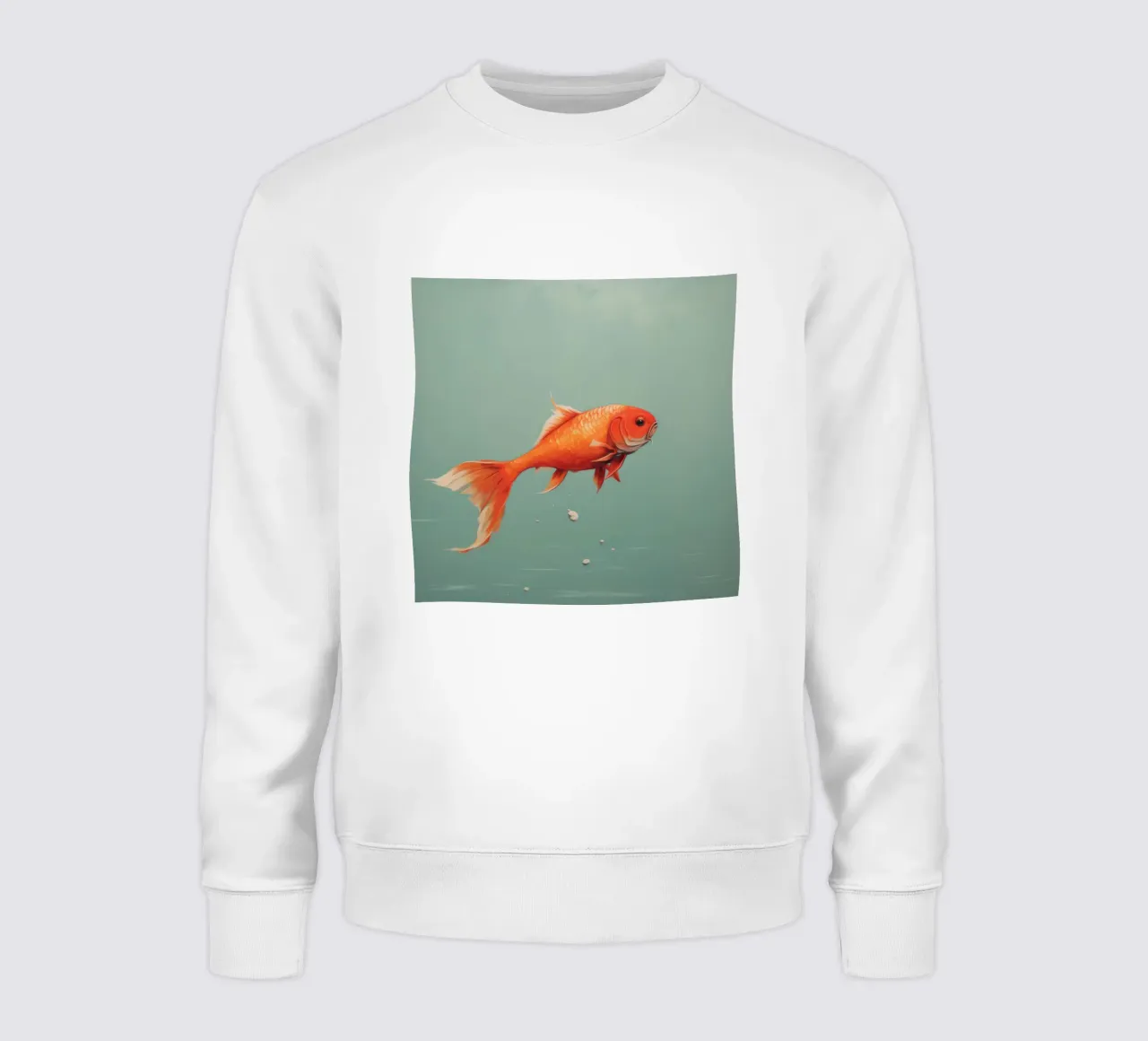 Minimale karper 4 sweatshirt van Minimal Animal Art
