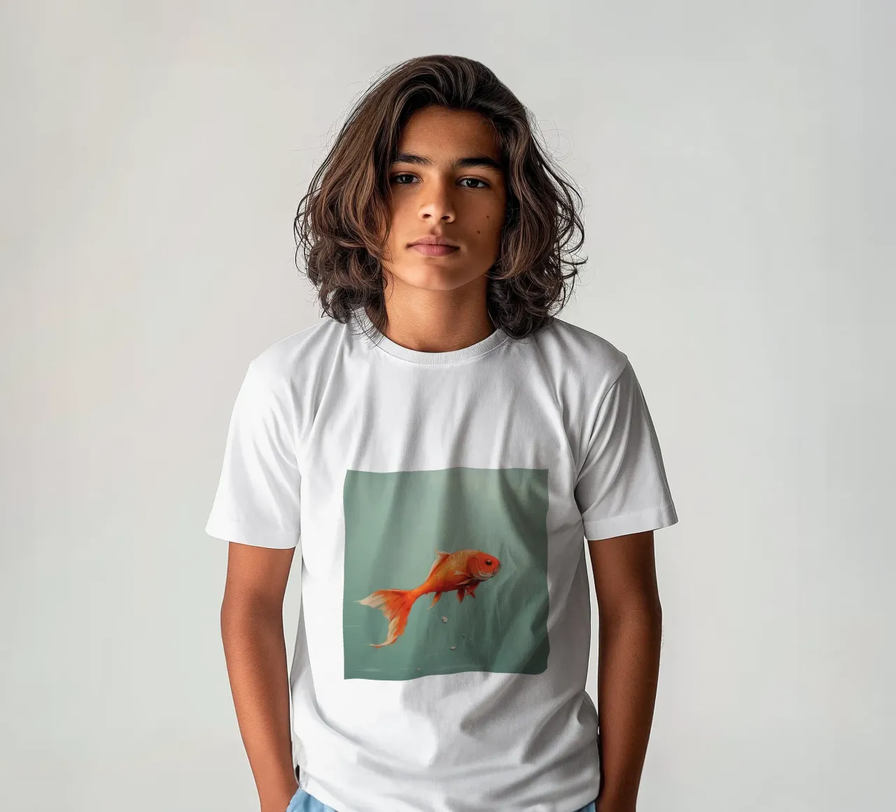 Carpa minima t-shirt bambini da Minimal Animal Art