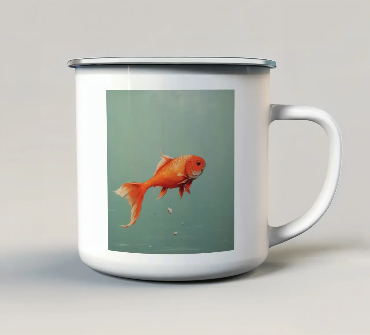 Carpa minima 4 tazza in smalto da Minimal Animal Art