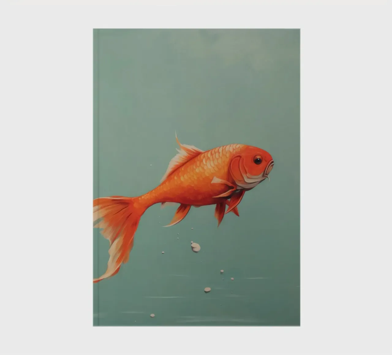 Minimal Carp 4 notebook by Minimal Animal Art