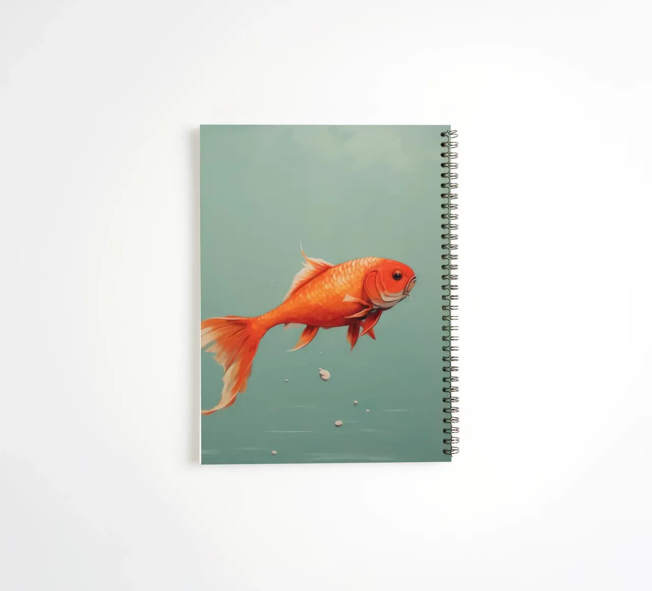 Minimal Carp 4 spiral notebook by Minimal Animal Art