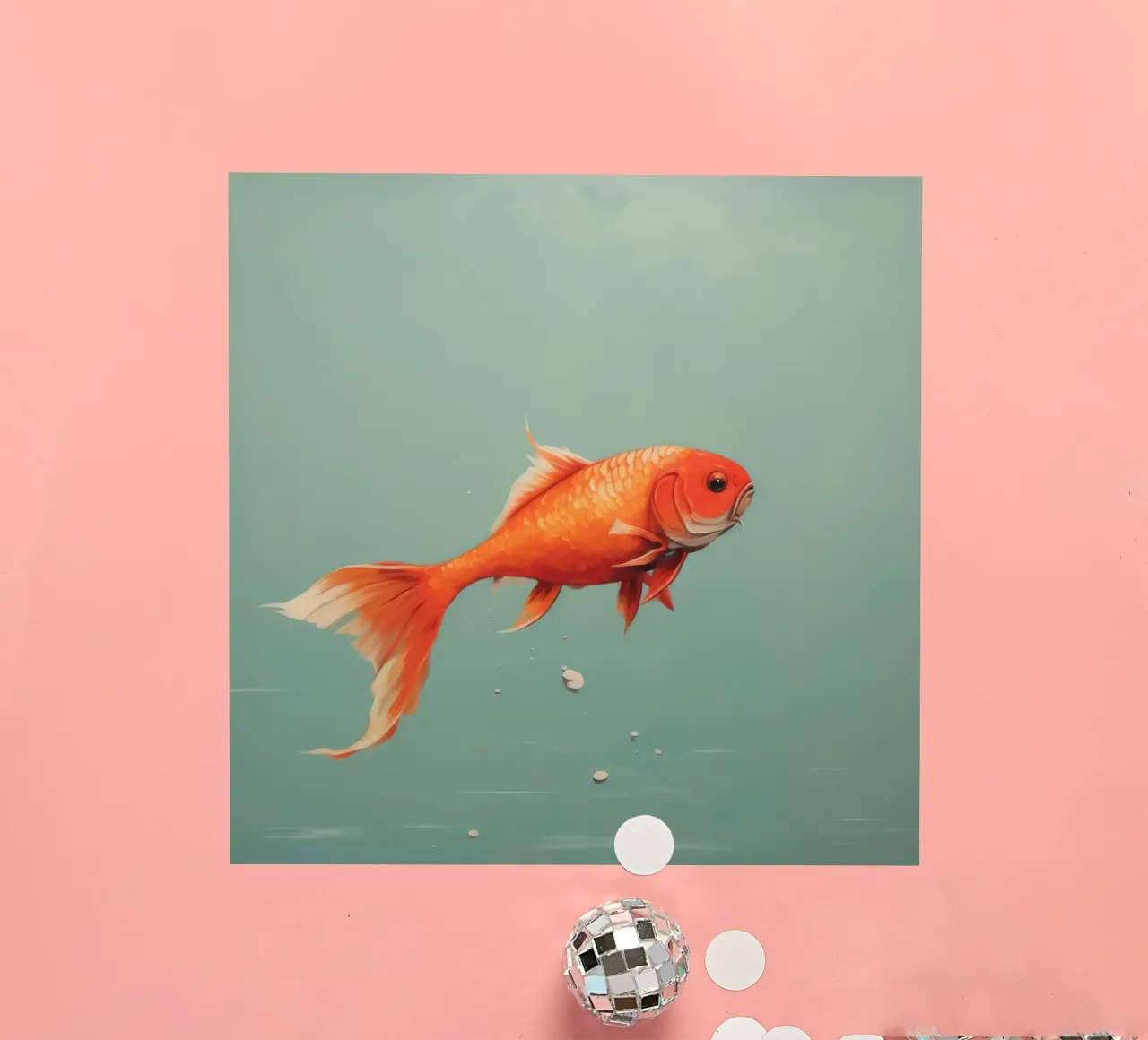 Minimum Carp sticker by Minimal Animal Art