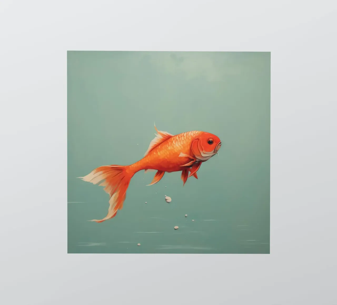 Minimum Carp sticker by Minimal Animal Art