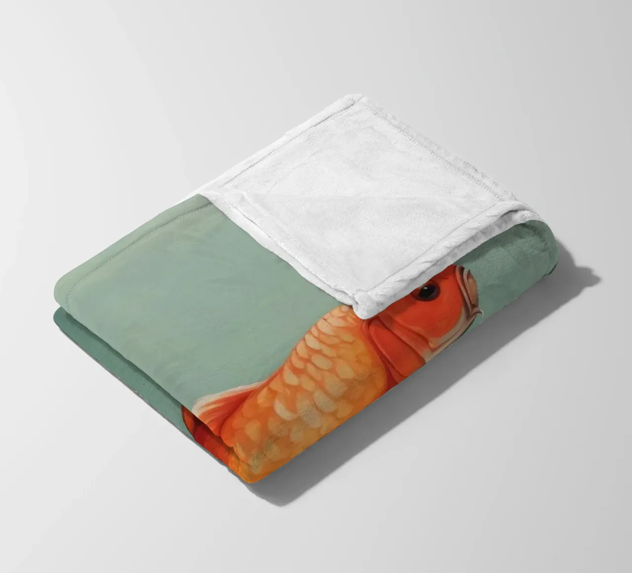 Carpa minima 4 coperta in pile da Minimal Animal Art