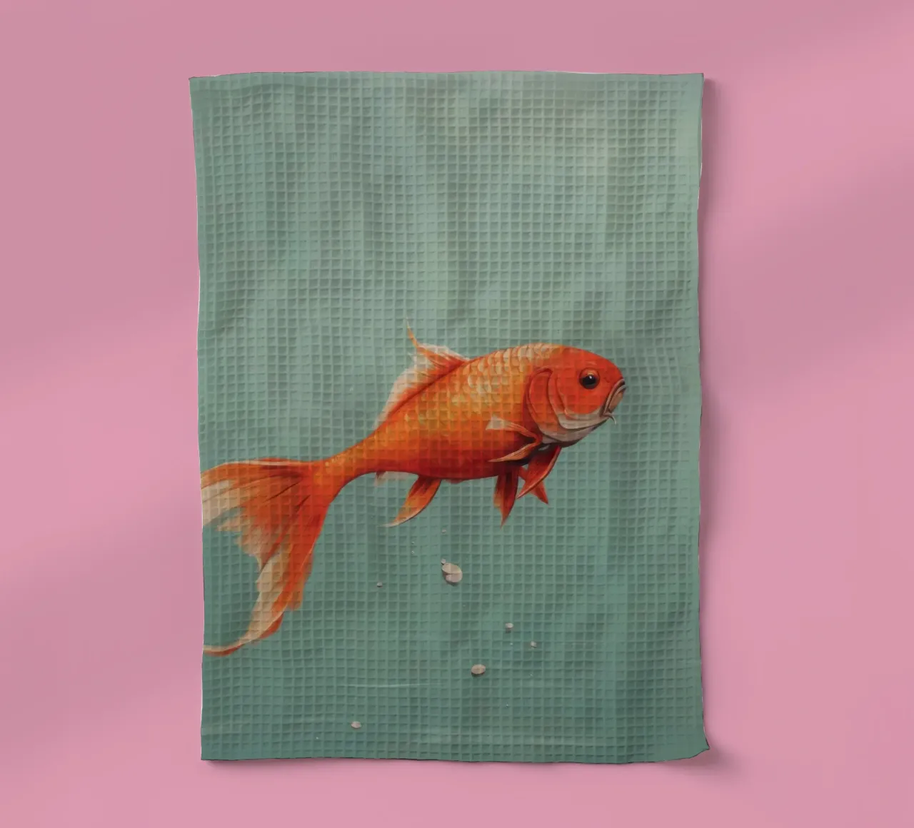 Carpa minima 4 canovaccio da cucina da Minimal Animal Art