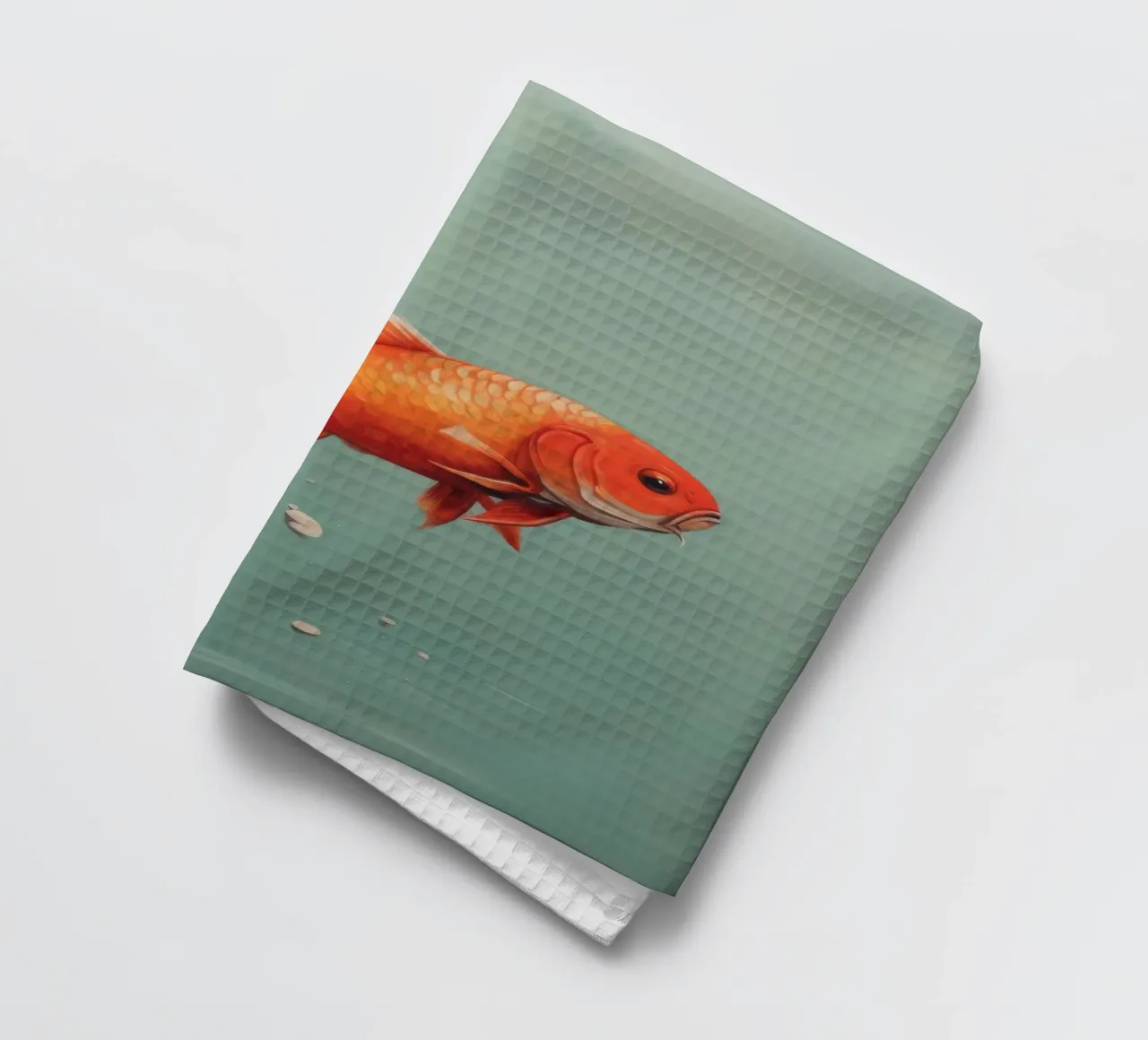 Carpa minima 4 canovaccio da cucina da Minimal Animal Art