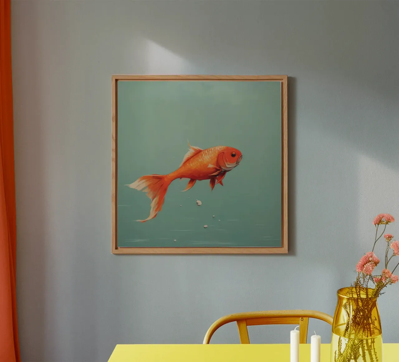 Carpa minima 4 alluminio dibond da Minimal Animal Art