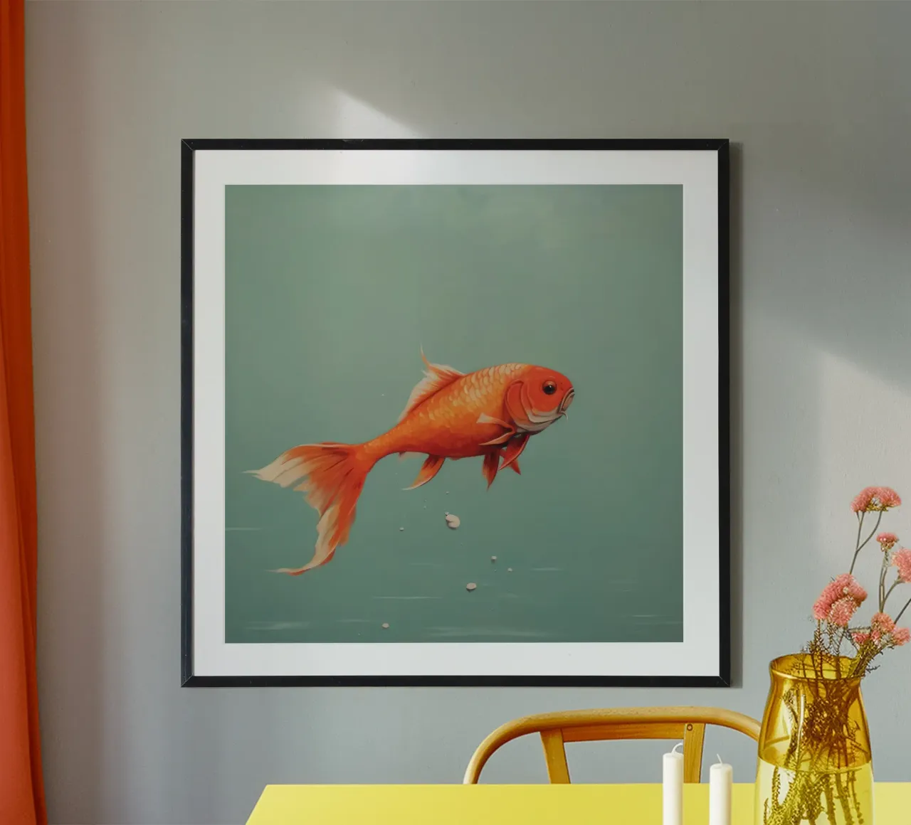 Carpa minima 4 poster da Minimal Animal Art