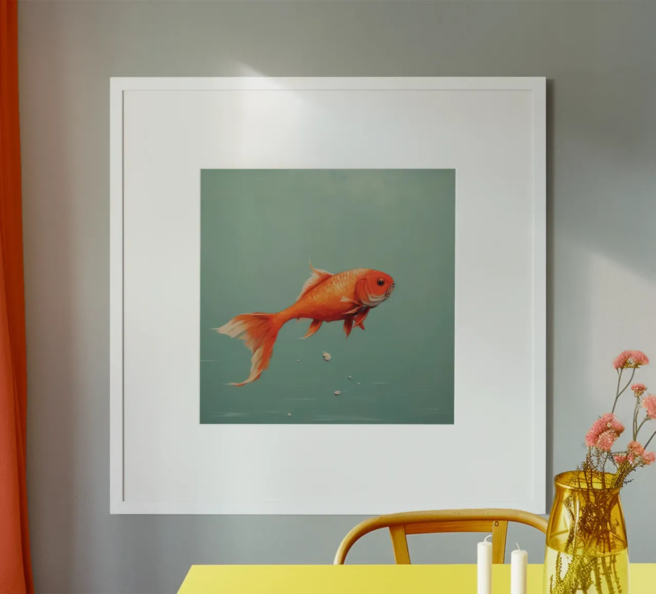 Carpa minima 4 poster da Minimal Animal Art