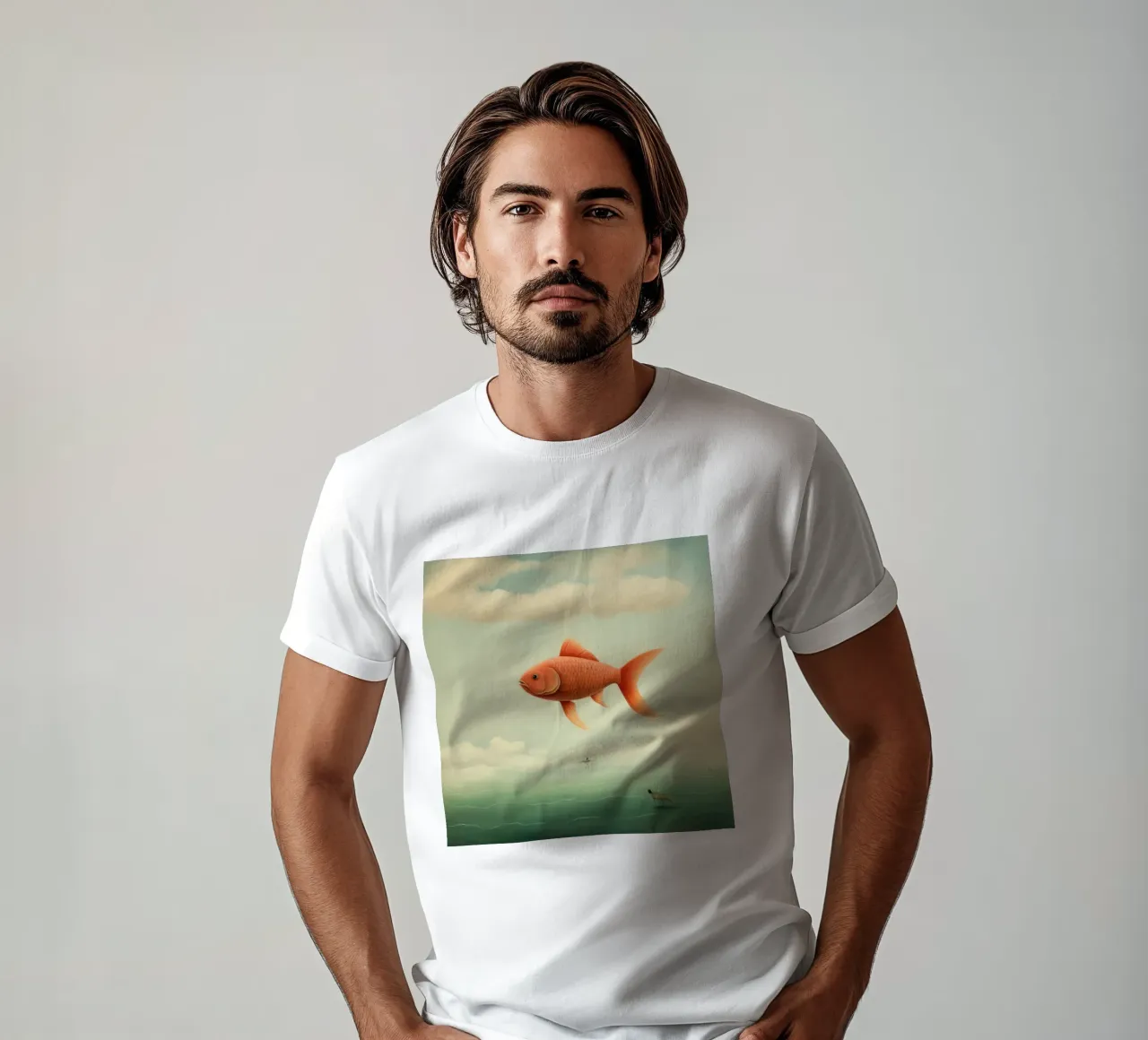 Carpa minima 1 t-shirt da Minimal Animal Art