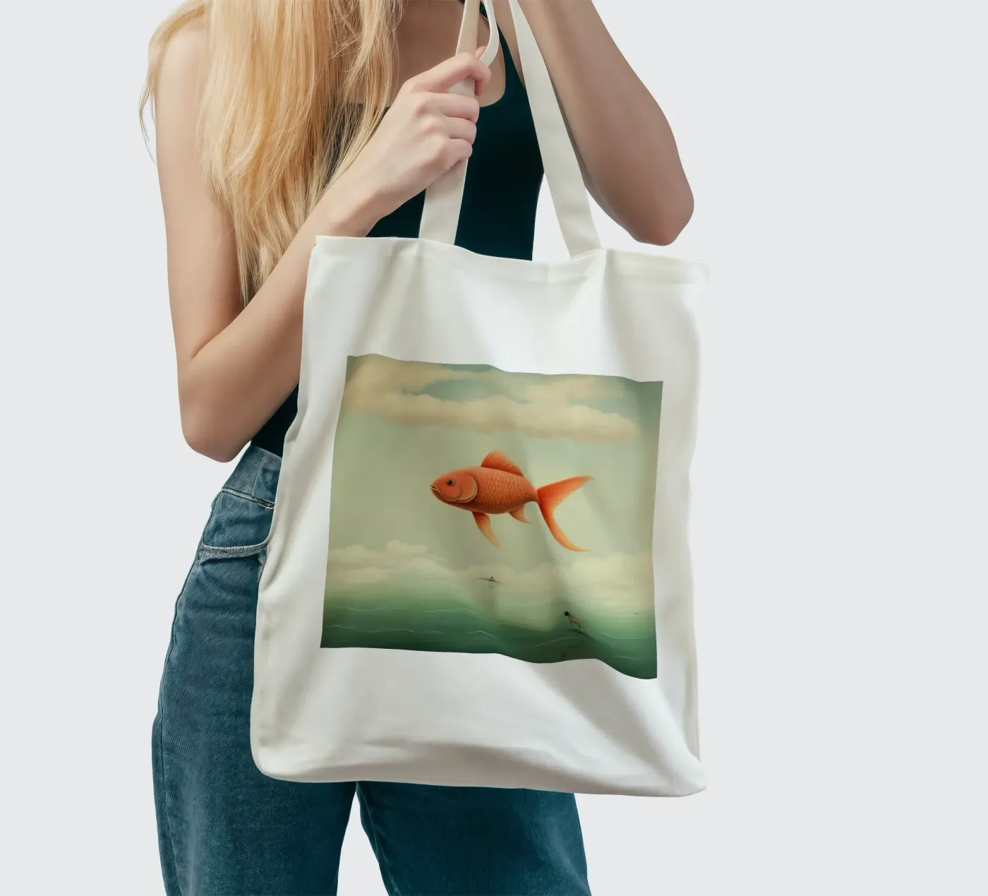 Carpa minima borsa in juta da Minimal Animal Art