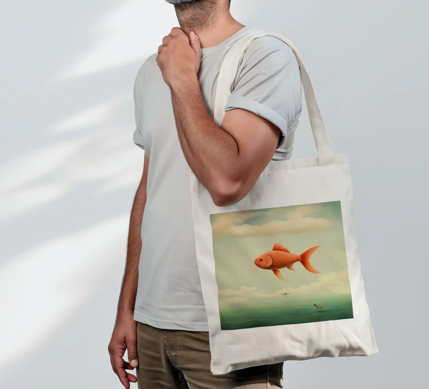 Carpa minima borsa in juta da Minimal Animal Art