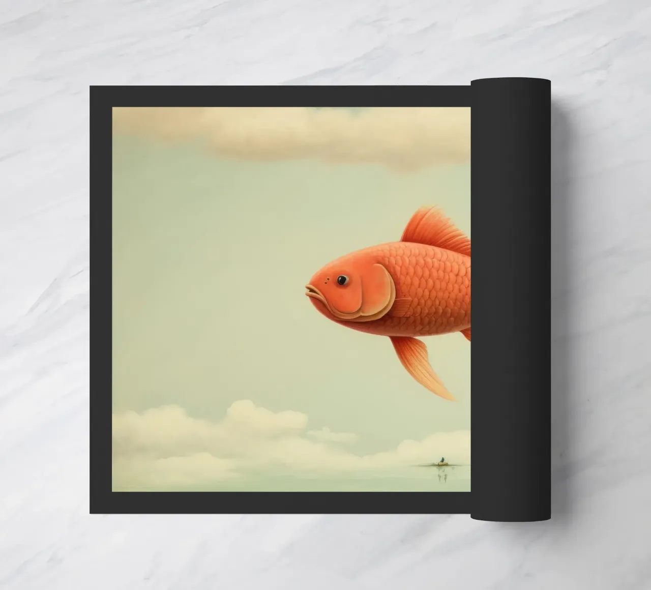 Minimum Carp Fußmatte von Minimal Animal Art