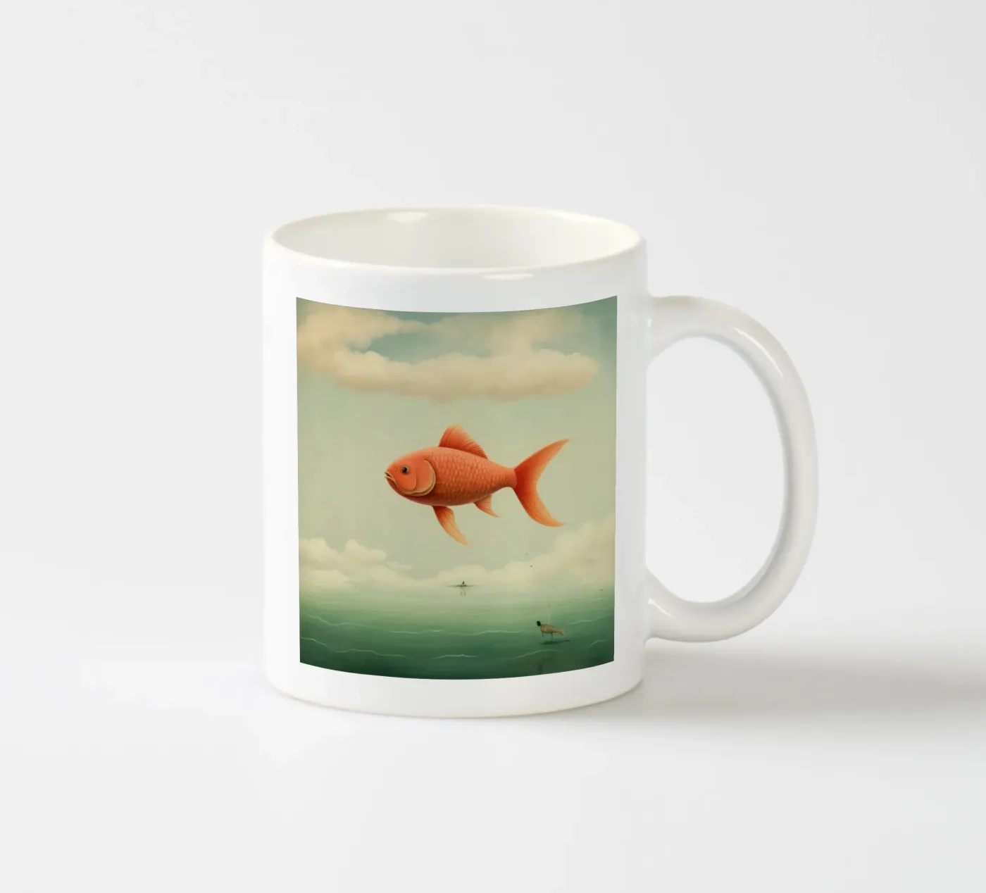 Carpa minima tazza in ceramica da Minimal Animal Art