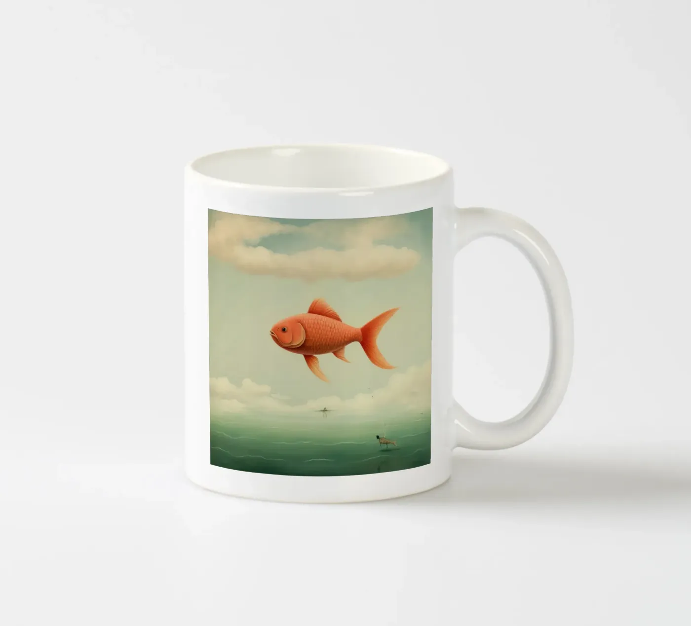 Minimum Carp ceramic mug by Minimal Animal Art