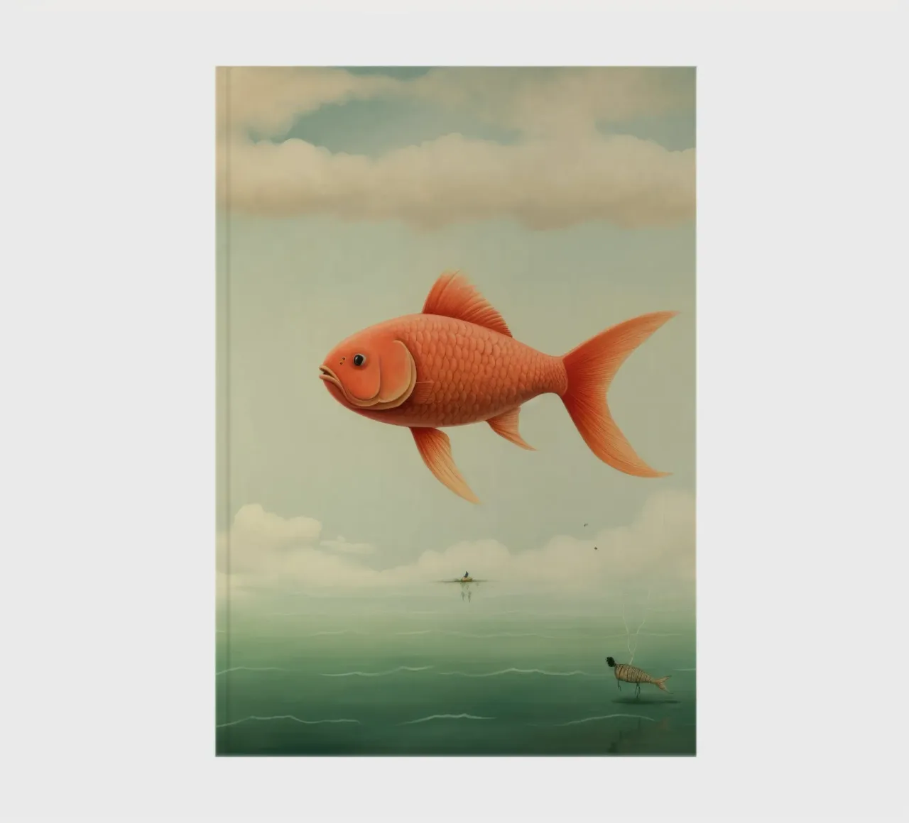 Minimal Carp 1 notebook by Minimal Animal Art