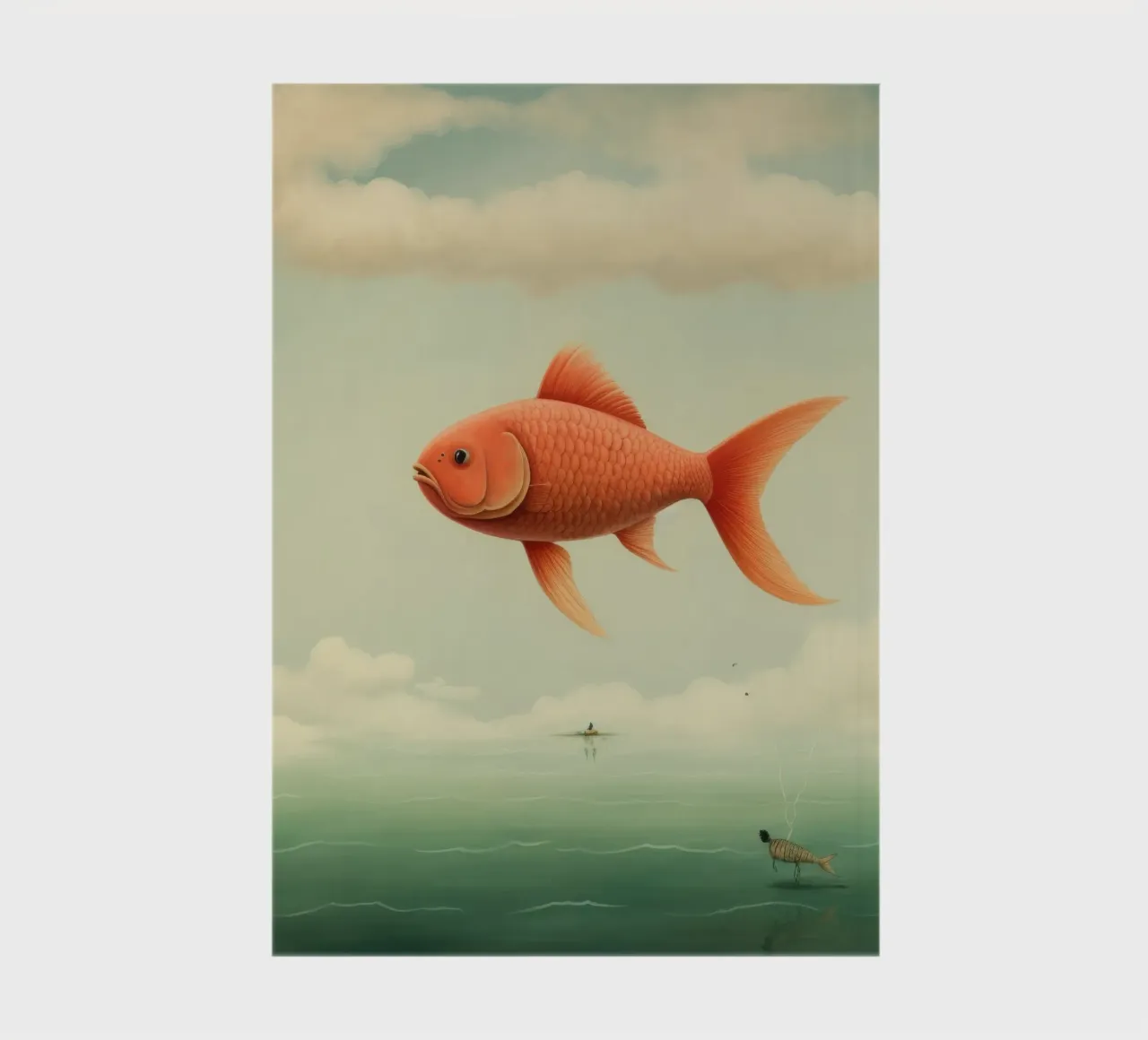 Minimal Carp 1 notebook by Minimal Animal Art
