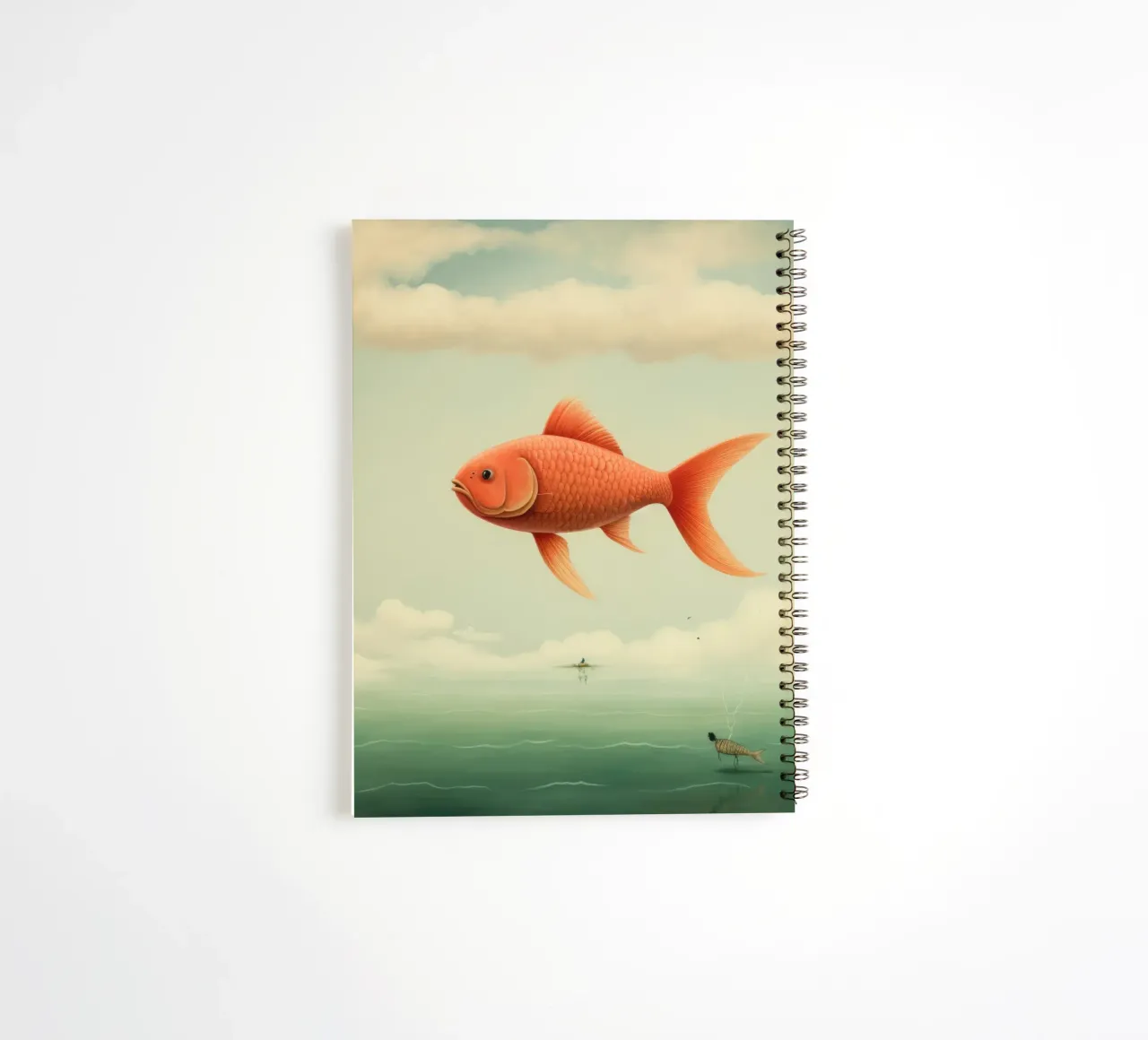 Minimal Carp 1 spiral notebook by Minimal Animal Art