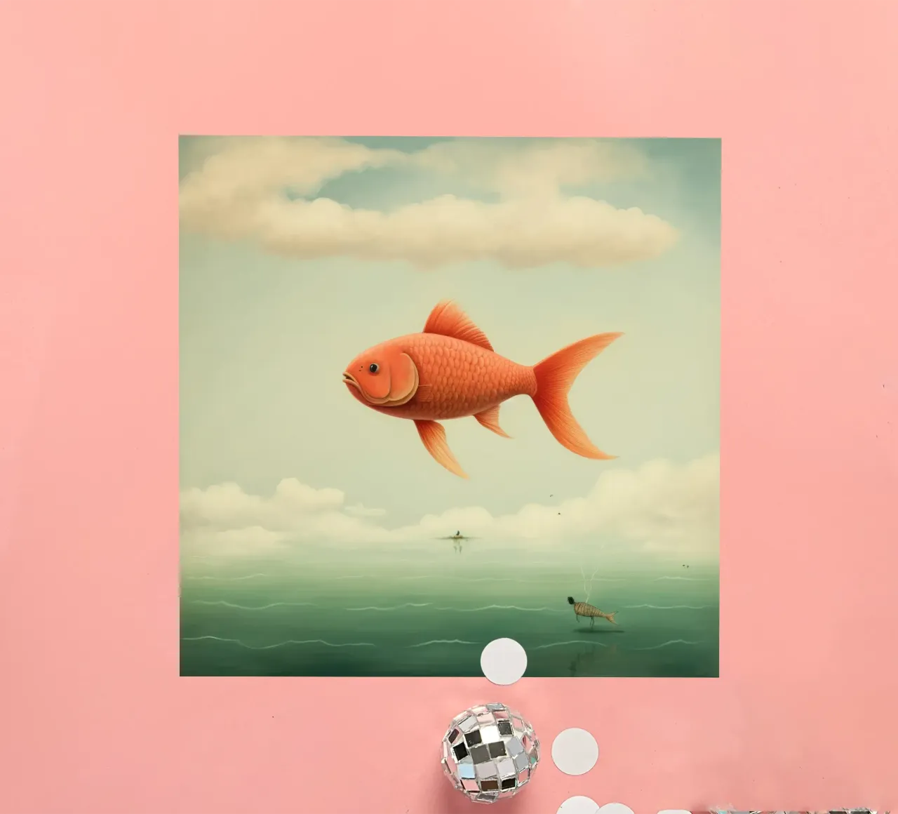 Minimum Carp sticker by Minimal Animal Art