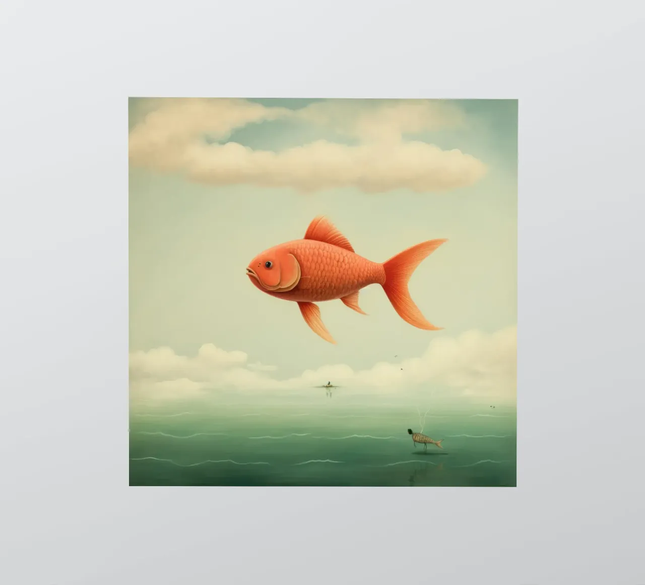 Minimum Carp sticker by Minimal Animal Art