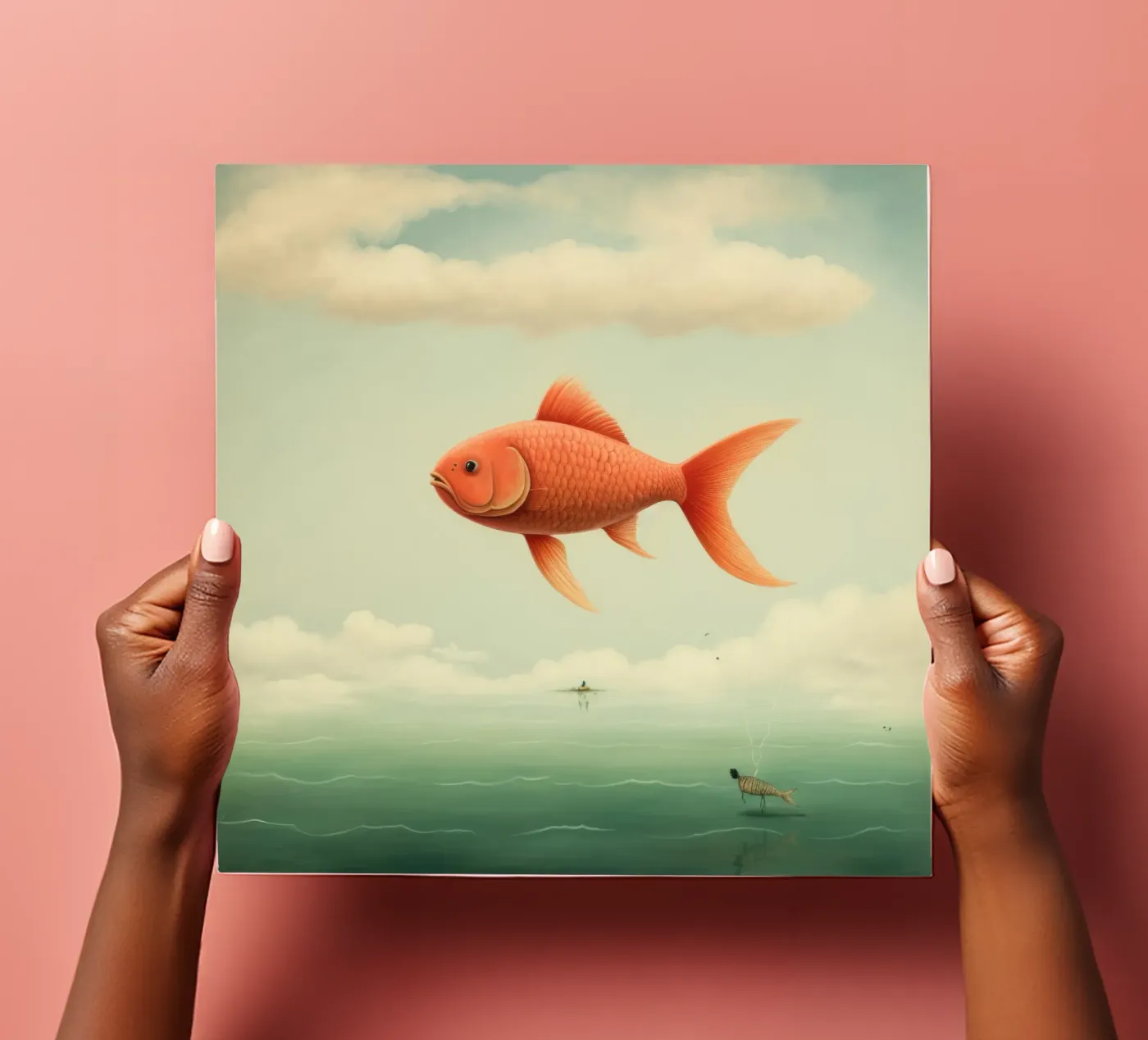 Minimaler Karpfen Stickerbogen von Minimal Animal Art