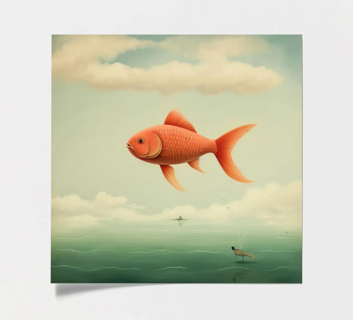 Carpa minima foglio adesivo da Minimal Animal Art