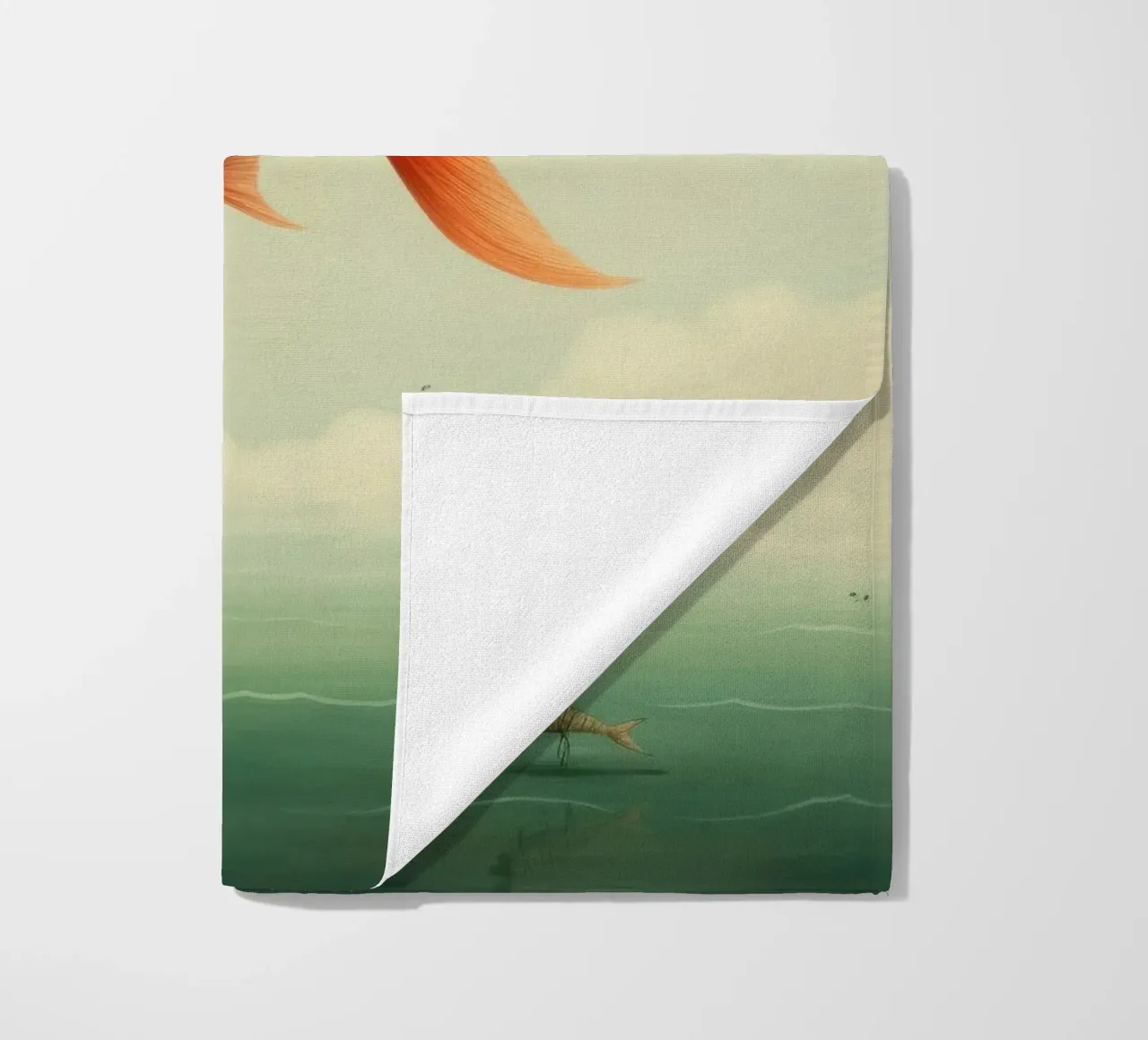 Minimum Carp beach towel by Minimal Animal Art