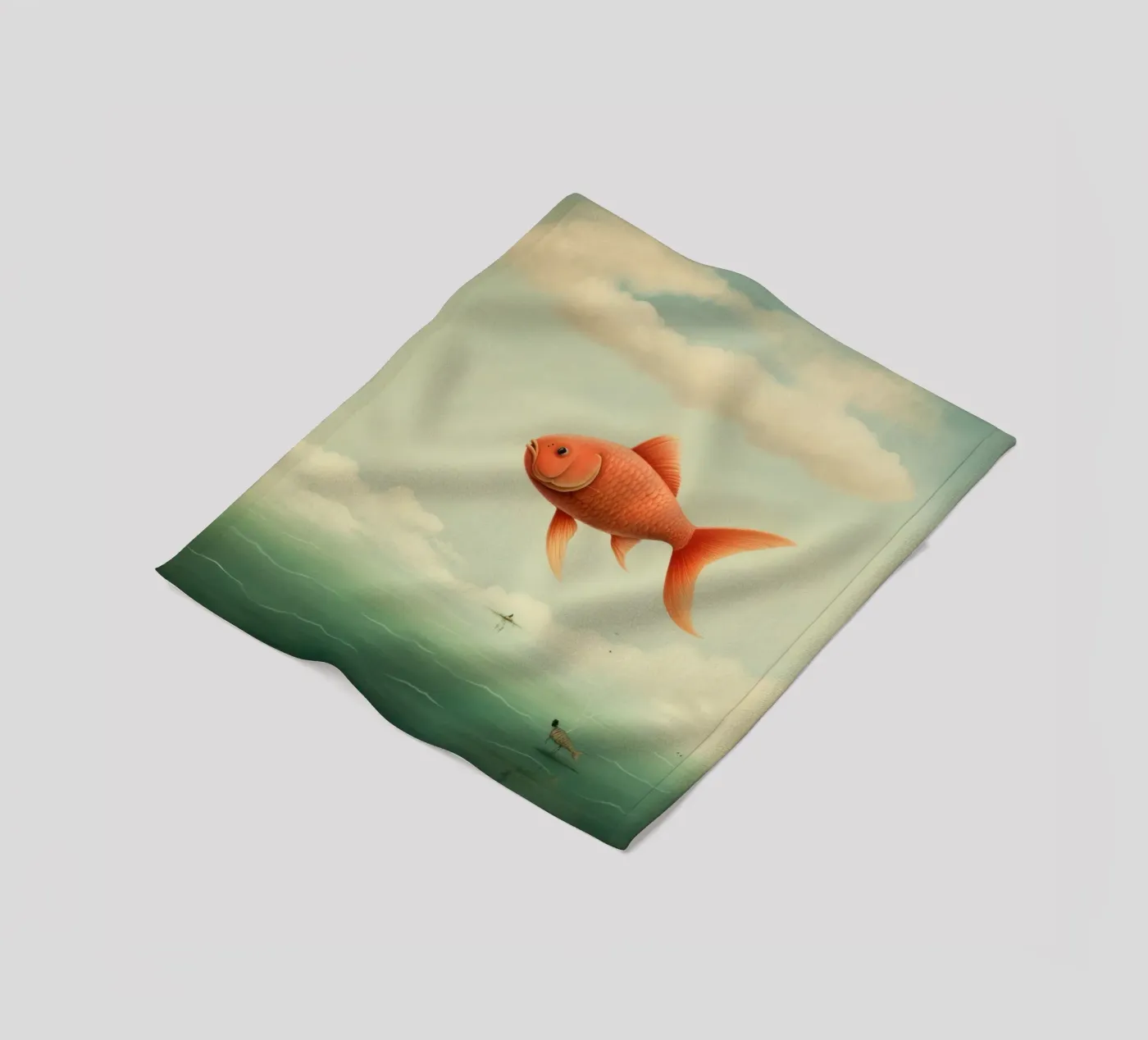 Minimaler Karpfen Fleecedecke von Minimal Animal Art