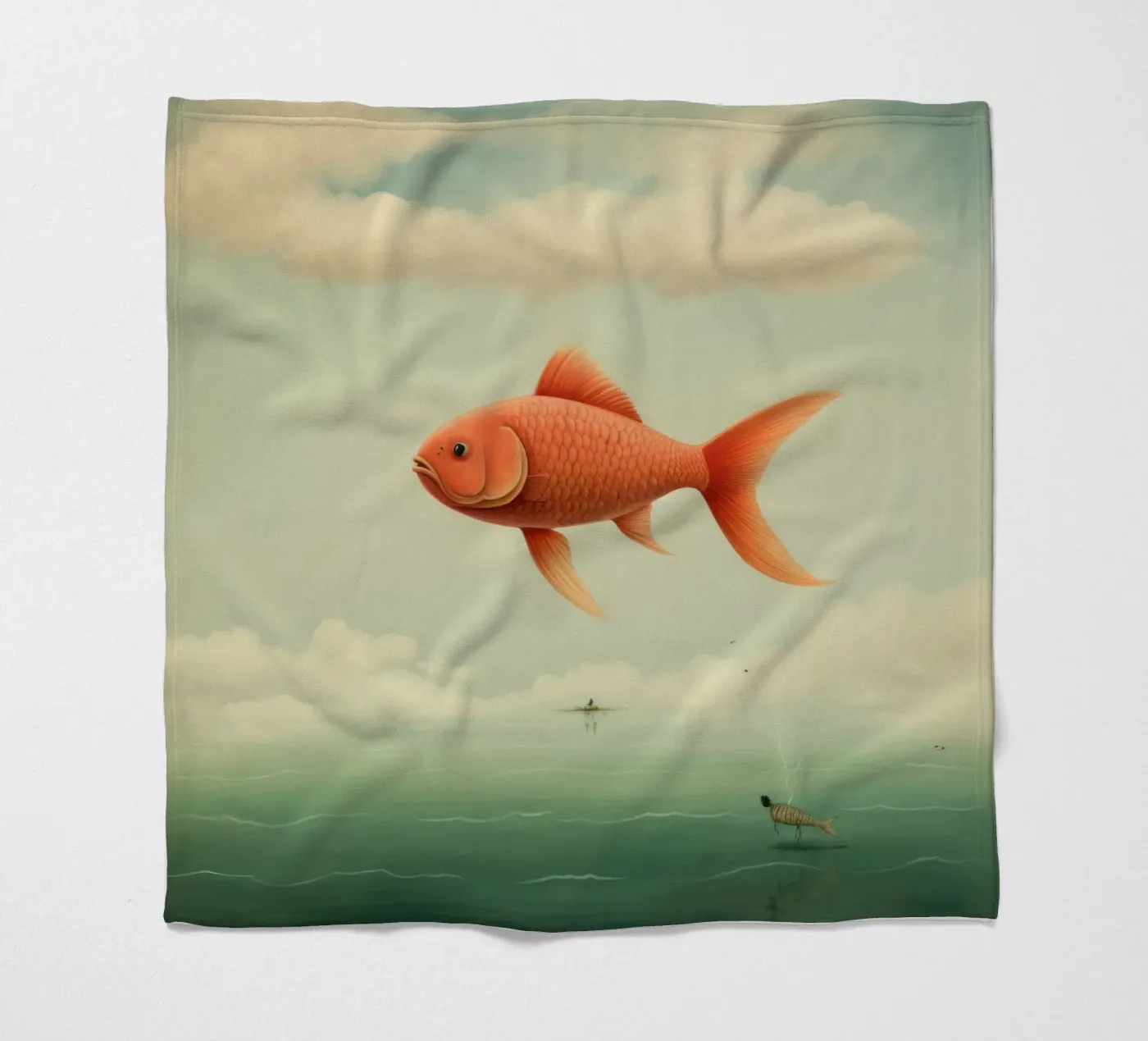 Minimaal Karper fleecedeken van Minimal Animal Art