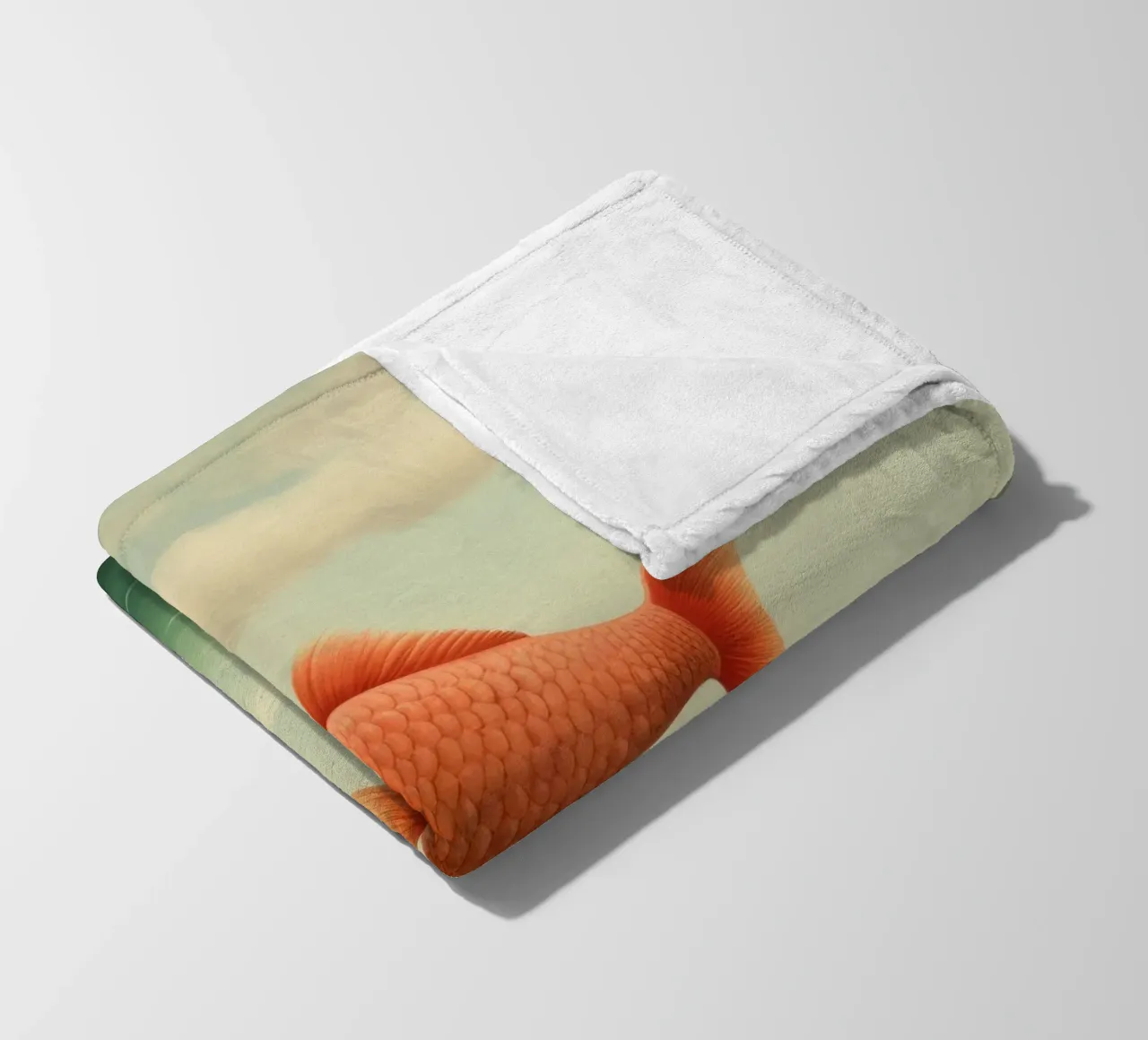 Minimum Carp fleece blanket by Minimal Animal Art