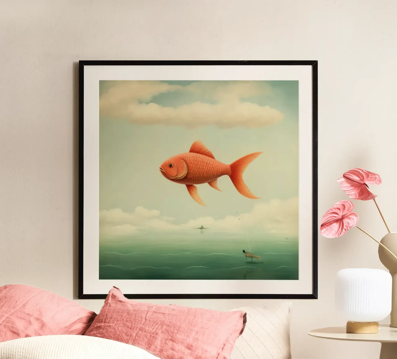 Minimum Carp poster by Minimal Animal Art
