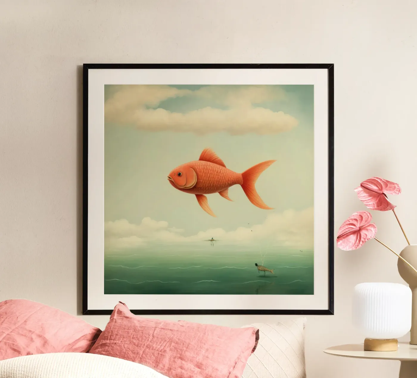Carpa minima poster da Minimal Animal Art