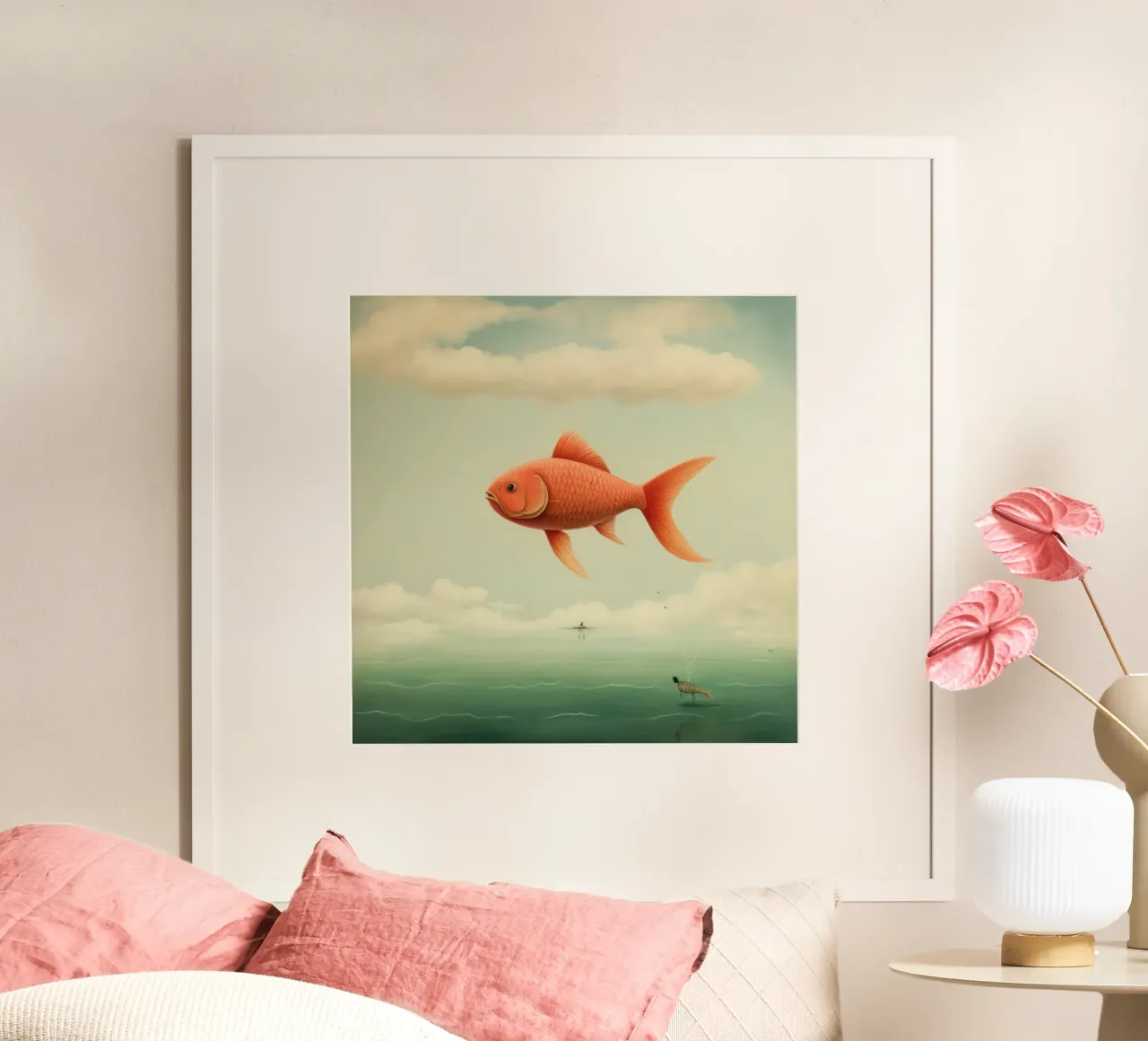 Minimum Carp poster by Minimal Animal Art