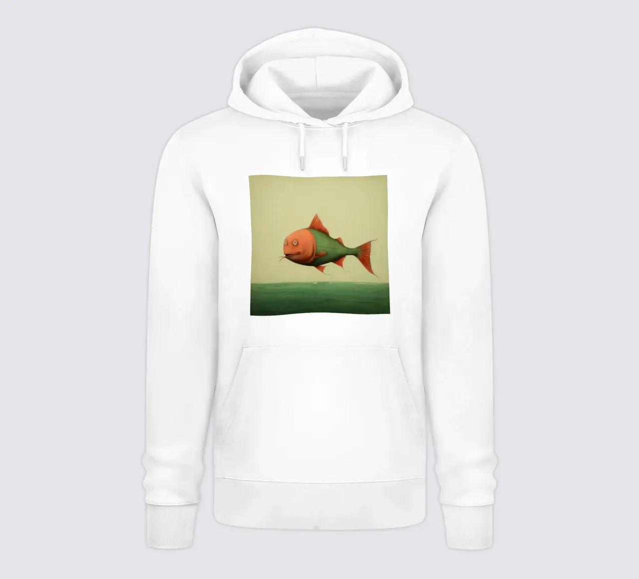 Pesce gatto minimo 2 felpa con cappuccio da Minimal Animal Art