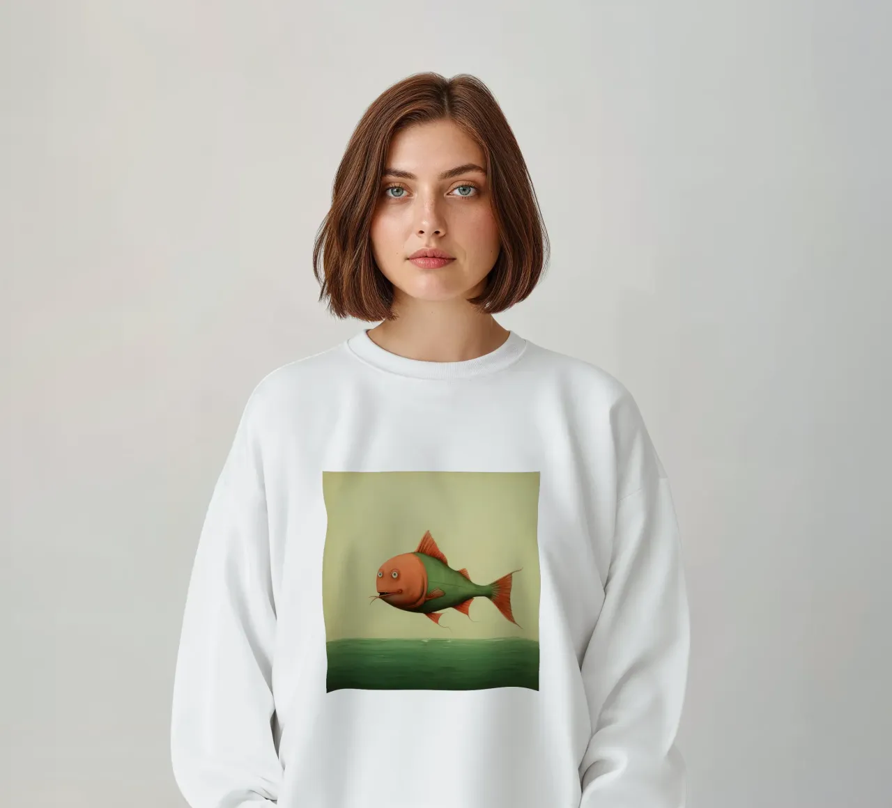 Pesce gatto minimo 2 felpa da Minimal Animal Art