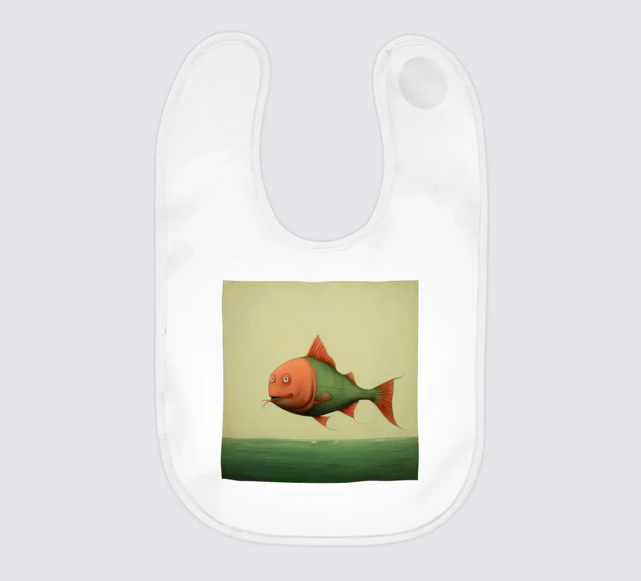 Pesce gatto minimo 2 bavaglino da Minimal Animal Art