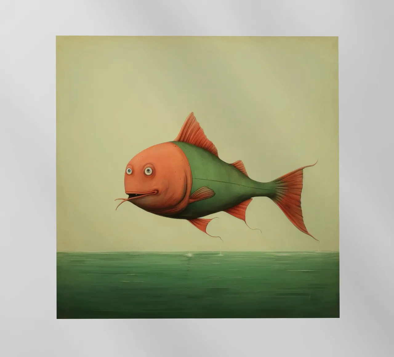 Pesce gatto minimo 2 pellicola backlit da Minimal Animal Art