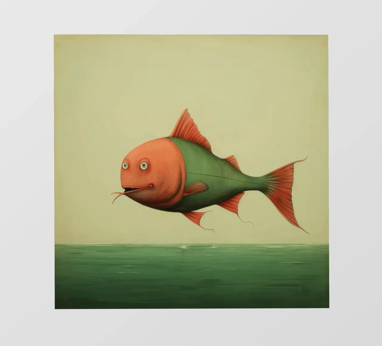 Pesce gatto minimo 2 pellicola backlit da Minimal Animal Art