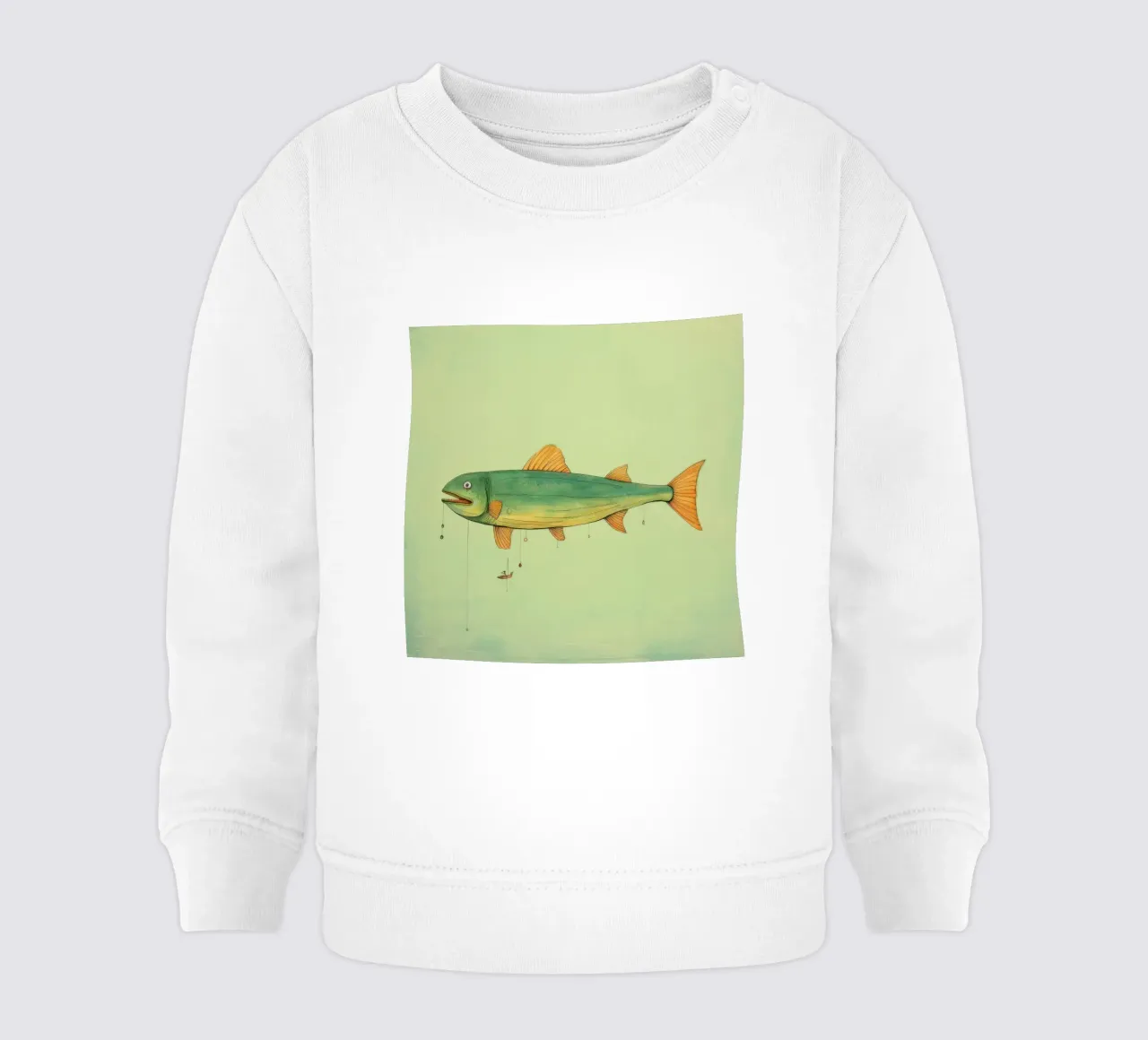 Pesce gatto minimo 1 felpa neonato da Minimal Animal Art